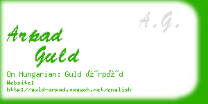 arpad guld business card